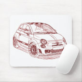 Fi500Abarth 2009 Muismat (Met muis)