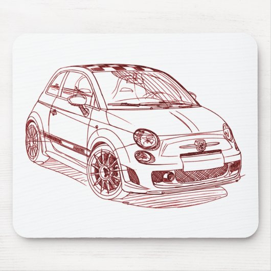 Fi500Abarth 2009 Muismat (Voorkant)