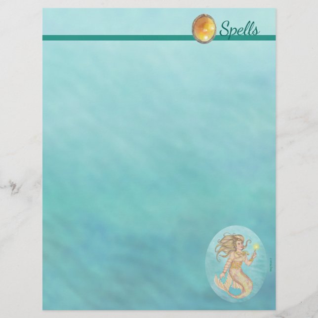 Fia Mermaid Zee Queen Fantasy Spell Page (Voorkant)