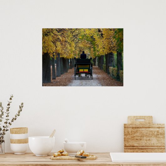 Fiaker in Schönbrunn, Wien Österreich Poster (Keuken)