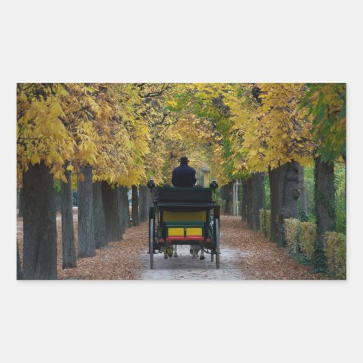 Fiaker in Schönbrunn, Wien Österreich Rechthoekige Sticker (Voorkant)