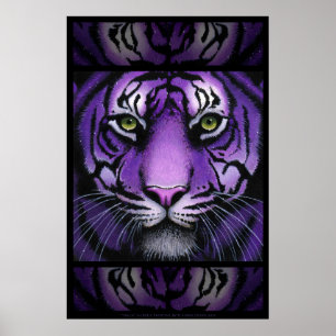 Fiala Paars Tiger Wild Cat Myka Jelina Art Poster