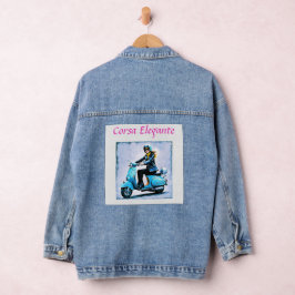 "Fiamma" "Corsa Elegante" – Elegante rit Denim Jacket
