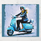 "Fiamma" "Corsa Elegante" – Elegante rit Sparkling Wijnetiket (Enkel label)