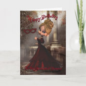 Fiance Birthday Card with Moonies Cutie Pie Masker Kaart (Voorkant)