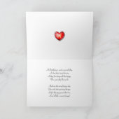 Fiance, een verjaardagskaart met een roze roos kaart (Binnen)