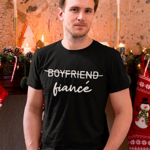 Fiancé Fiance Couples Verloving Engaged Boyvriend T-shirt