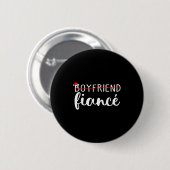 Fiance Fiancee Engaged Couples Matching Christmas  Ronde Button 5,7 Cm (Voorkant /achterkant)