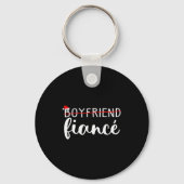 Fiance Fiancee Engaged Couples Matching Christmas  Sleutelhanger (Voorkant)