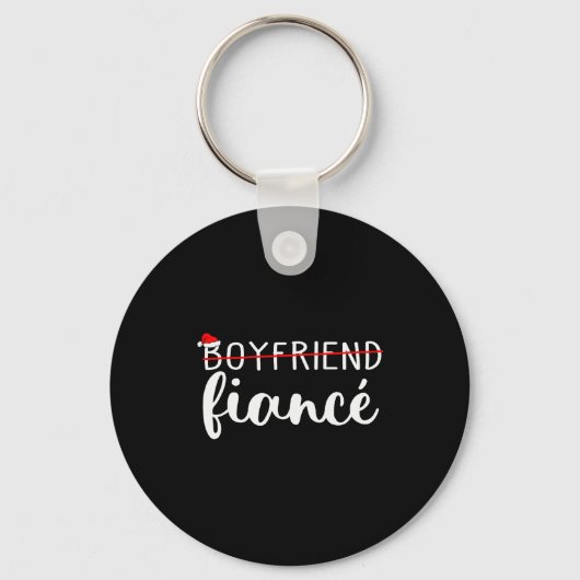Fiance Fiancee Engaged Couples Matching Christmas  Sleutelhanger (Voorkant)