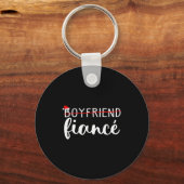 Fiance Fiancee Engaged Couples Matching Christmas  Sleutelhanger (Voorkant)