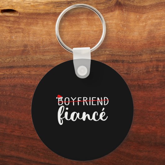 Fiance Fiancee Engaged Couples Matching Christmas  Sleutelhanger (Voorkant)