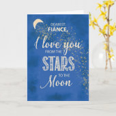 Fiance, liefde van sterren naar Moon Night Sky Kaart (Gele Bloem)