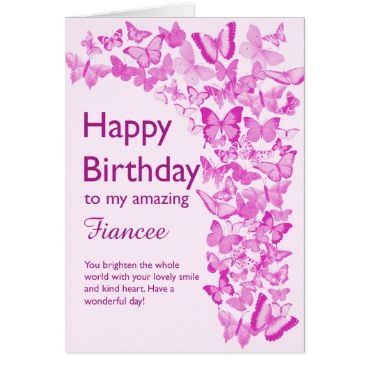 Fiancee Birthday Butterflies (Voorkant)
