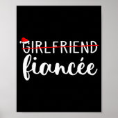 Fiancee Fiance Engaged Couples Matching Christmas  Poster (Voorkant)