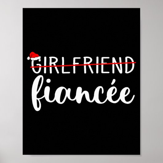 Fiancee Fiance Engaged Couples Matching Christmas  Poster (Voorkant)