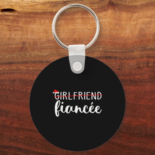 Fiancee Fiance Engaged Couples Matching Christmas  Sleutelhanger (Voorkant)