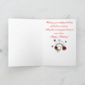 Fiancée Name : kerstduiven Feestdagen Kaart (Binnen)