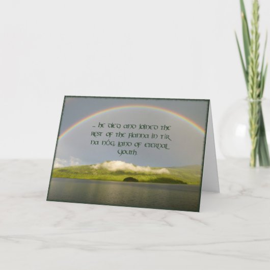 Fianna en Tír na Ón Sympathy Card Kaart (Voorkant)