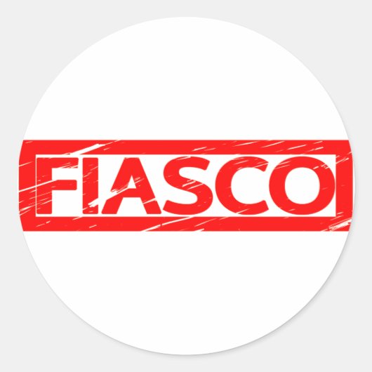 Fiasco Stamp Ronde Sticker (Voorkant)