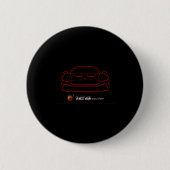 Fiat 124 Abarth Sder70 T Shirt Ronde Button 5,7 Cm (Voorkant)