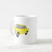 Fiat 124 geel koffiemok (Voorkant links)