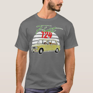Fiat 124 Retro Italiaanse Lover Gift Design T-shirt