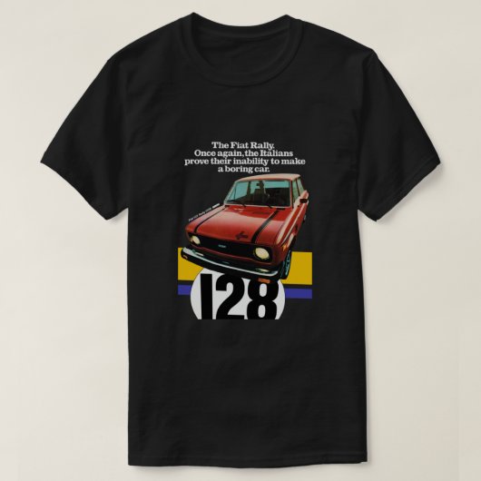 FIAT 128 RALLY Classic T-shirt (Design voorkant)