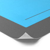 Fiat 500, 1959 - Licht blauw op grijs Poster (Hoek)