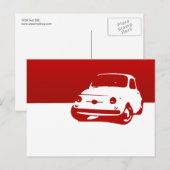 Fiat 500, 1959 - Rood aan licht Briefkaart (Voorkant / Achterkant)