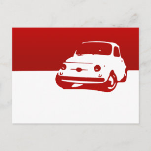 Fiat 500, 1959 - Rood aan licht Briefkaart