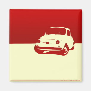 Fiat 500, 1959 - Rood aan licht Magneet