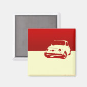 Fiat 500, 1959 - Rood op licht Magneet (Voorkant / Achterkant)