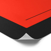 Fiat 500, 1959 - Rood op zwarte houtskool Poster (Hoek)