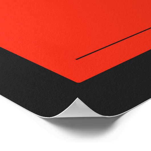 Fiat 500, 1959 - Rood op zwarte houtskool Poster (Hoek)