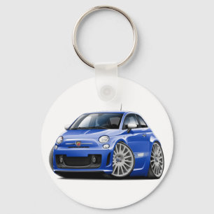 Fiat 500 Abarth Blue Car Sleutelhanger