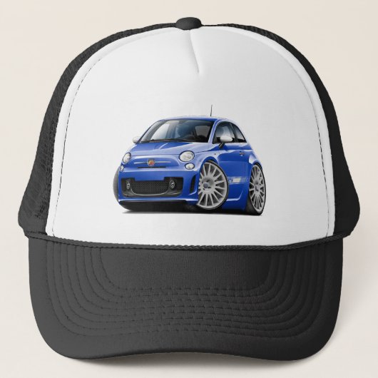 Fiat 500 Abarth Blue Car Trucker Pet (Voorkant)
