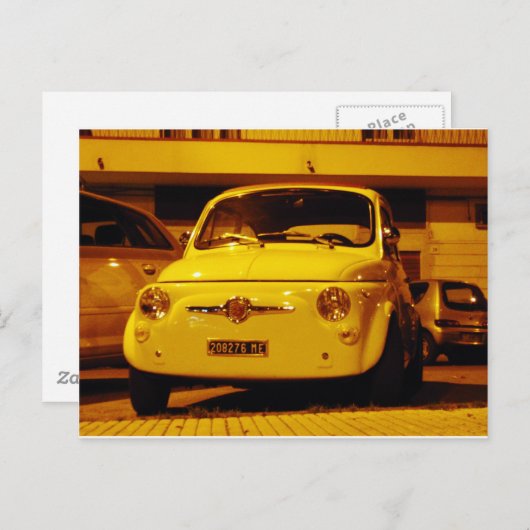 Fiat 500 Abarth. Briefkaart (Voorkant / Achterkant)