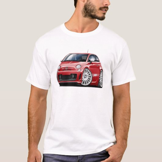 Fiat 500 Abarth Red Car T-shirt (Voorkant)