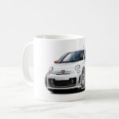 Fiat 500 Abarth White Car Koffiemok (Voorkant links)