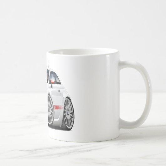 Fiat 500 Abarth White Car Koffiemok (Rechts)