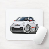 Fiat 500 Abarth White Car Muismat (Met muis)