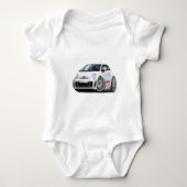Fiat 500 Abarth White Car Romper (Voorkant)