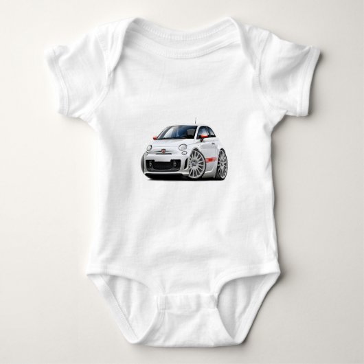 Fiat 500 Abarth White Car Romper (Voorkant)