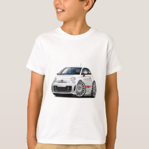Fiat 500 Abarth White Car T-shirt