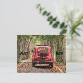 Fiat 500-auto briefkaart (Staand voorkant)
