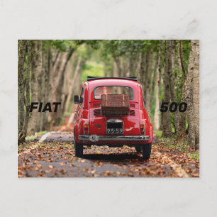 Fiat 500-auto briefkaart