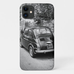 FIAT 500-auto in zwart-wit Case-Mate iPhone Case