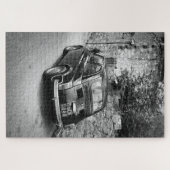 FIAT 500-auto in zwart-wit Legpuzzel (Horizontaal)