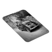 FIAT 500-auto in zwart-wit Magneet (Rechterzijde)